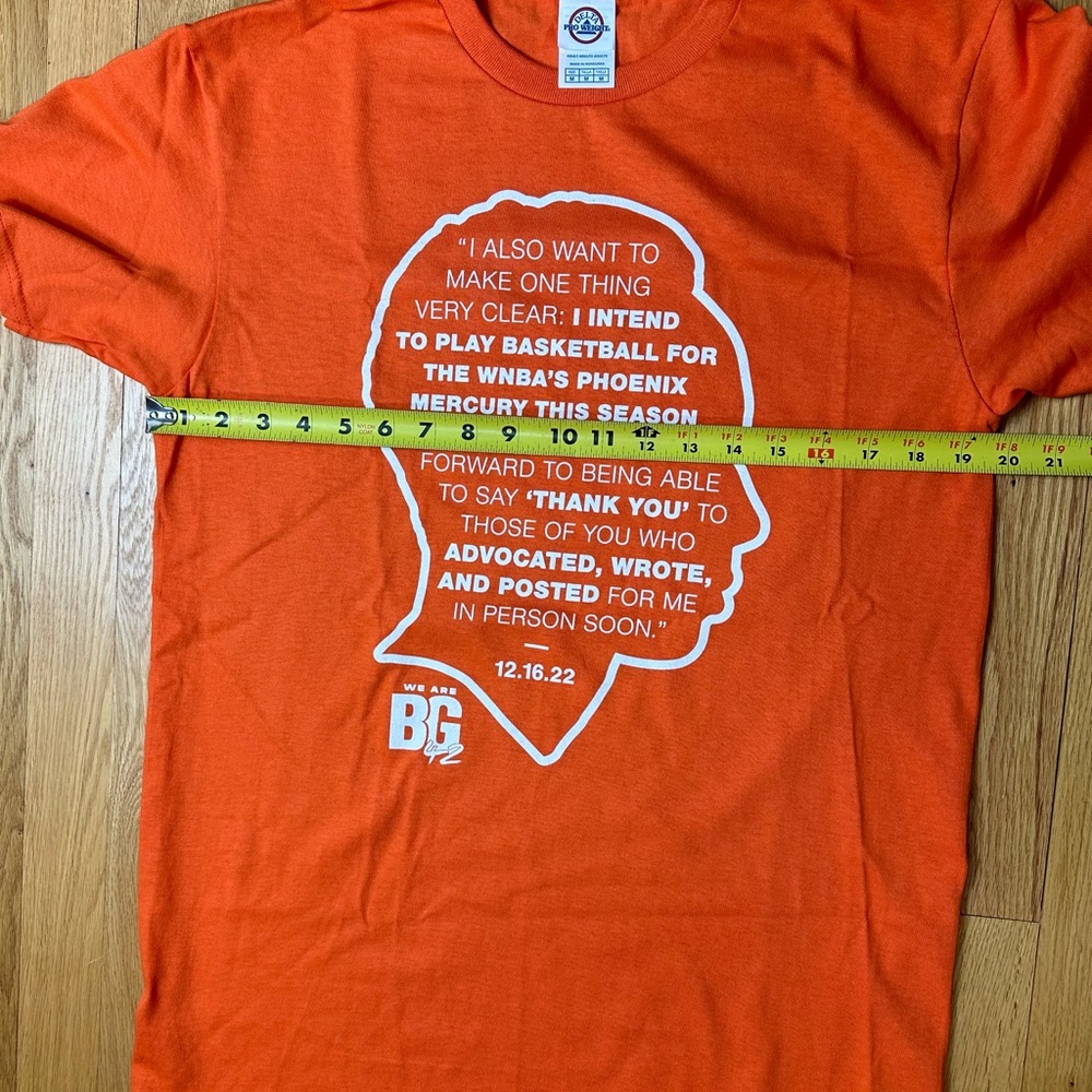Phoenix Mercury Britney Griner “Welcome Home” shirt Size Medium BRAND NEW WNBA - Picture 7 of 7